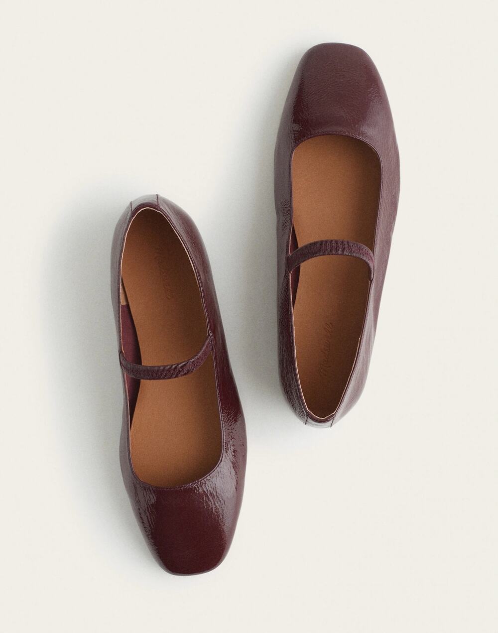 Madewell The Greta Mary Jane Flat Comfort Leather Dark Burgundy Size 9.5 NWOB